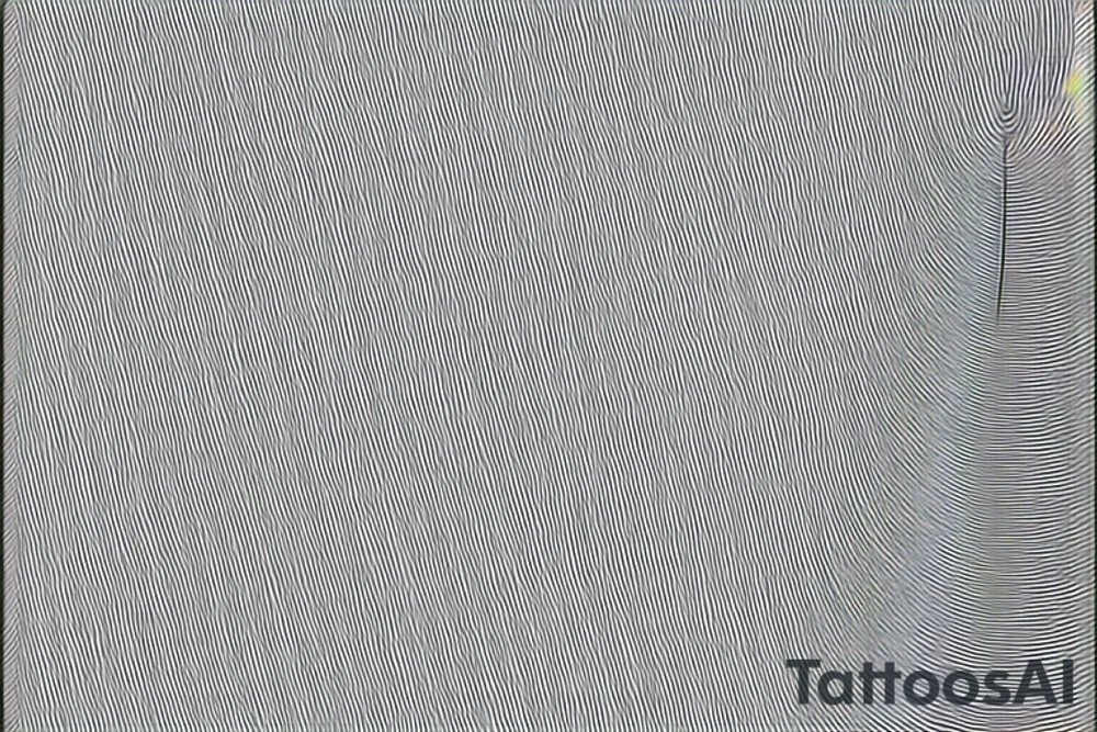Minimalistic fine line rain falling over a minimalistic fine line field hills. there should be a field draw only from lines. Make it look more like a tattoo. And it should look more like a picture tattoo idea