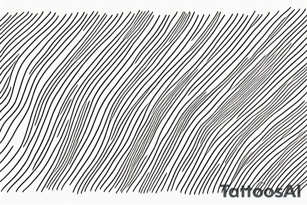 Minimalistic fine line rain falling over a minimalistic fine line field hills. there should be a field draw only from lines. Make it look more like a tattoo. And it should look more like a picture tattoo idea