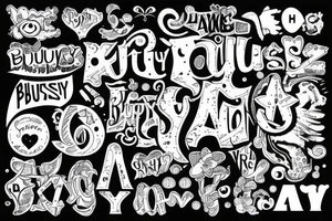 Lettering of "Busy busy busy" tattoo idea