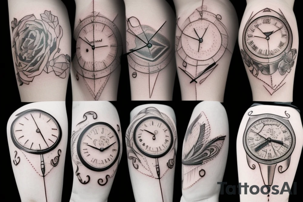 A broken clock tattoo idea