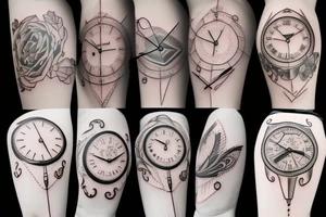 A broken clock tattoo idea