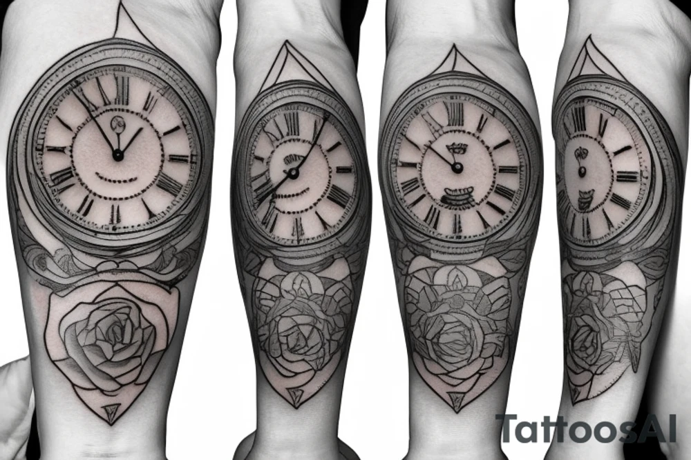 A broken clock tattoo idea