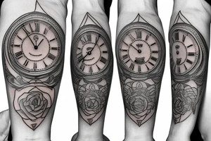 A broken clock tattoo idea