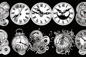 A melting clock tattoo idea