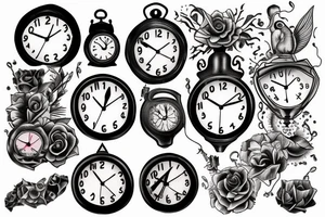 A melting clock tattoo idea