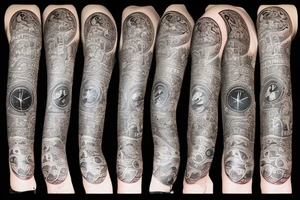A disappearing clock tattoo idea