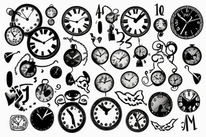 A disappearing clock tattoo idea