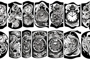 A clock on its death bed tattoo idea