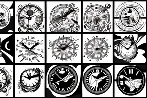 A clock on its death bed tattoo idea