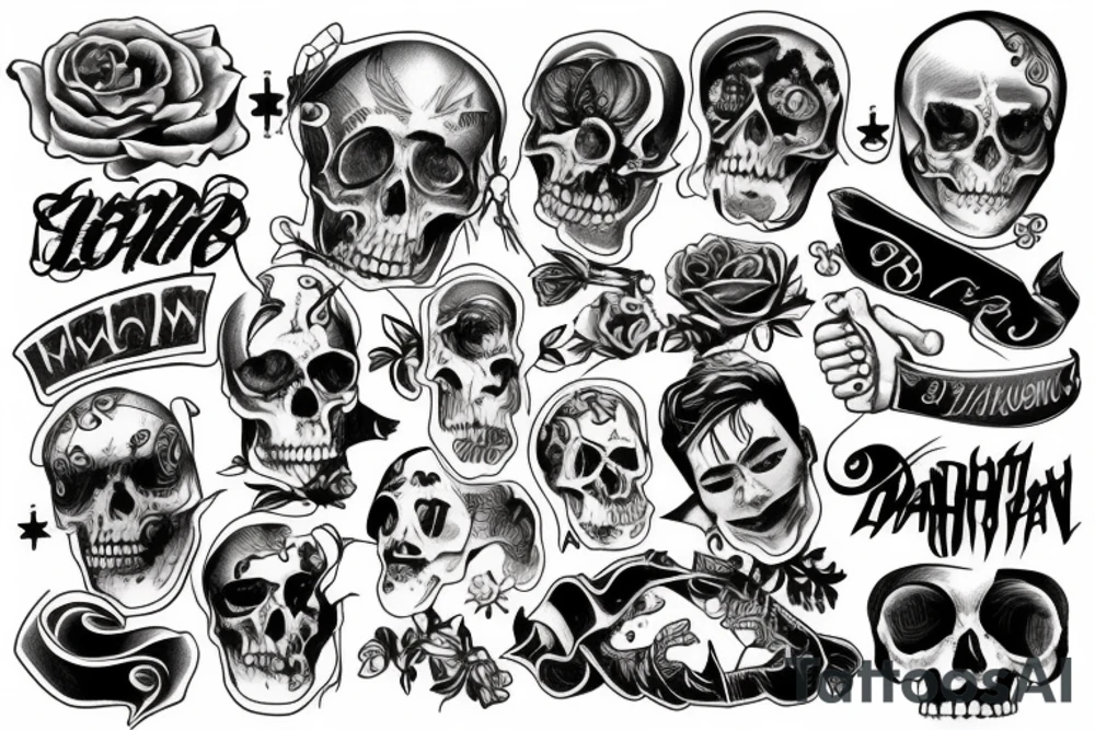 A man on his death bed tattoo idea