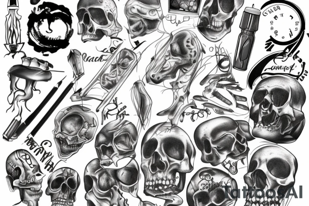 A man on his death bed tattoo idea