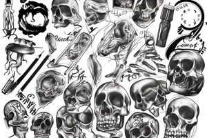 A man on his death bed tattoo idea
