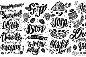 Lettering of, "So it goes" tattoo idea