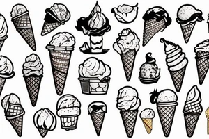 An ice cream cone tattoo idea