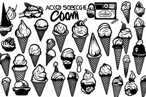An ice cream cone tattoo idea