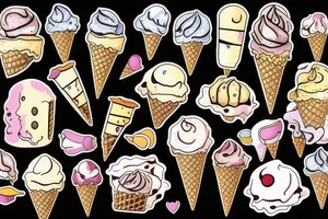 Depressed ice cream tattoo idea