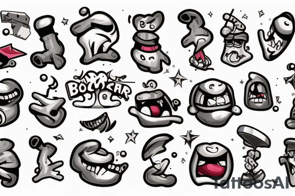 Man pushing boulder tattoo idea