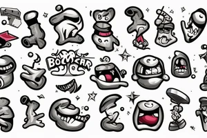 Man pushing boulder tattoo idea