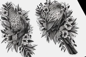 M avec une colombe tattoo idea