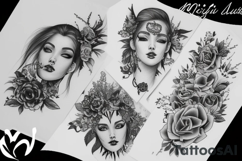 lettre M tattoo idea