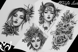 lettre M tattoo idea