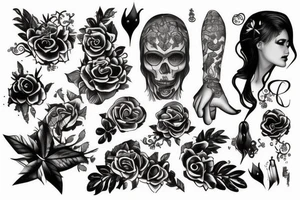 lettre M tattoo idea