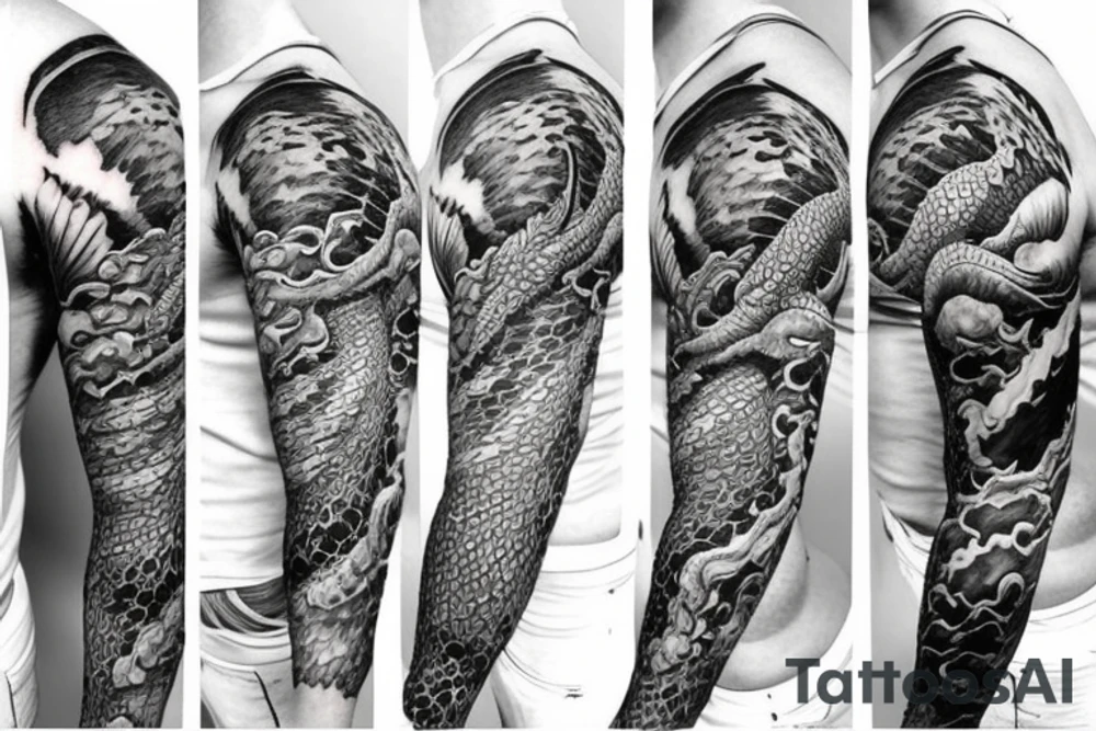 Dragon sleeve tattoo idea