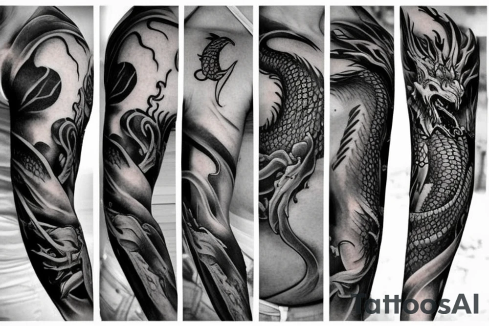 Dragon sleeve tattoo idea