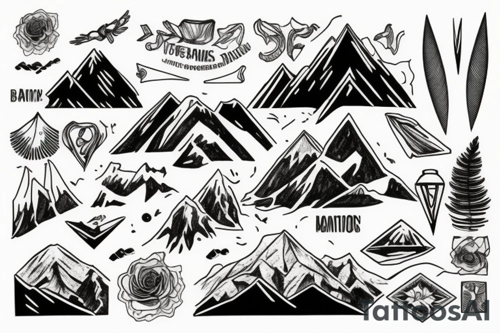 mountains tattoo idea