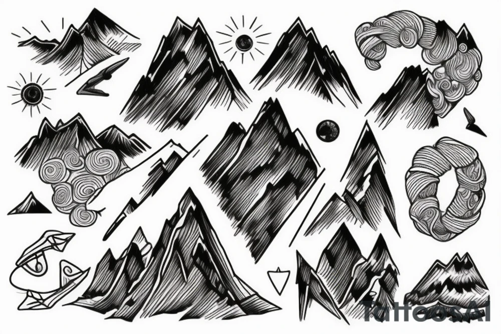 mountains tattoo idea