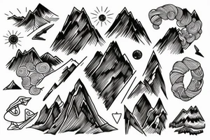 mountains tattoo idea