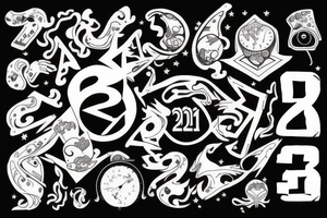 number 2023 tattoo idea