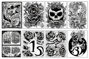 number 2023 tattoo idea