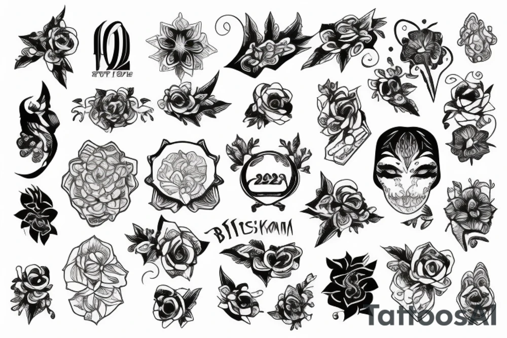 number 2023 tattoo idea