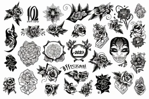 number 2023 tattoo idea