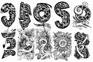 number 2023 tattoo idea