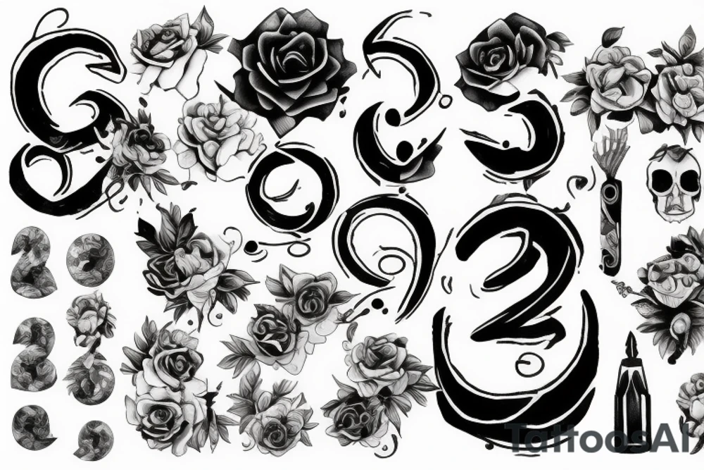 number 2023 tattoo idea