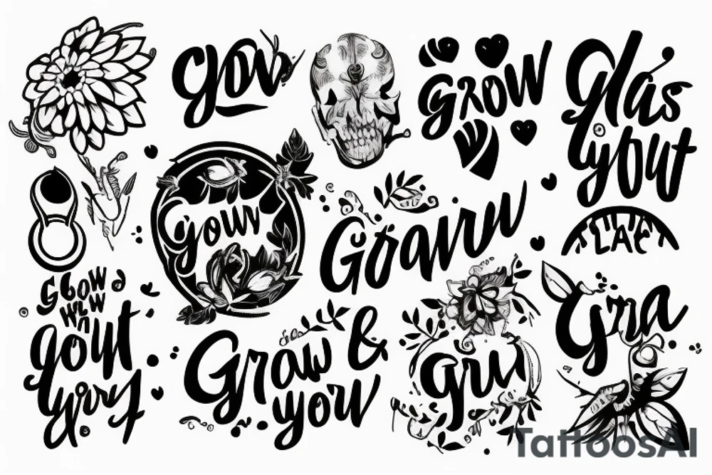 Grow through what you go through tattoo idea