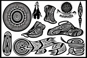 Marathon running tattoo idea