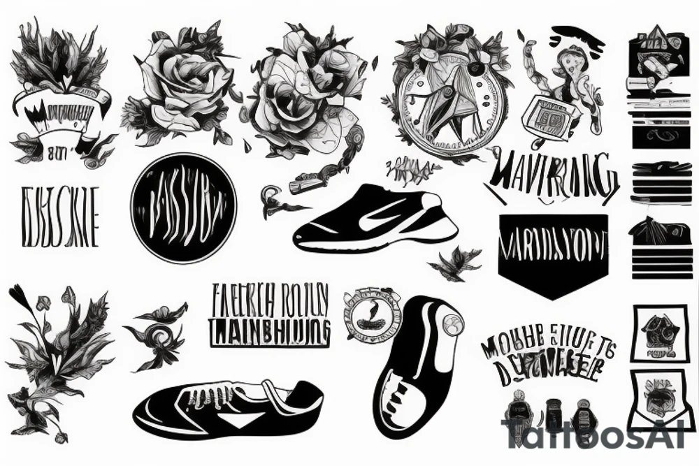 Marathon running tattoo idea