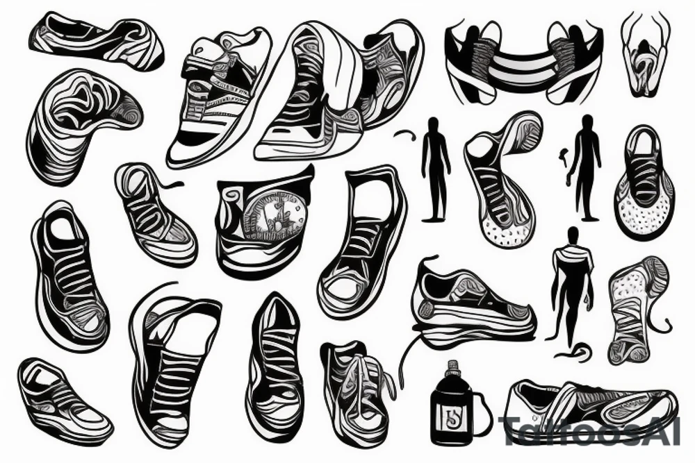 Marathon running tattoo idea