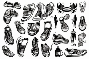 Marathon running tattoo idea