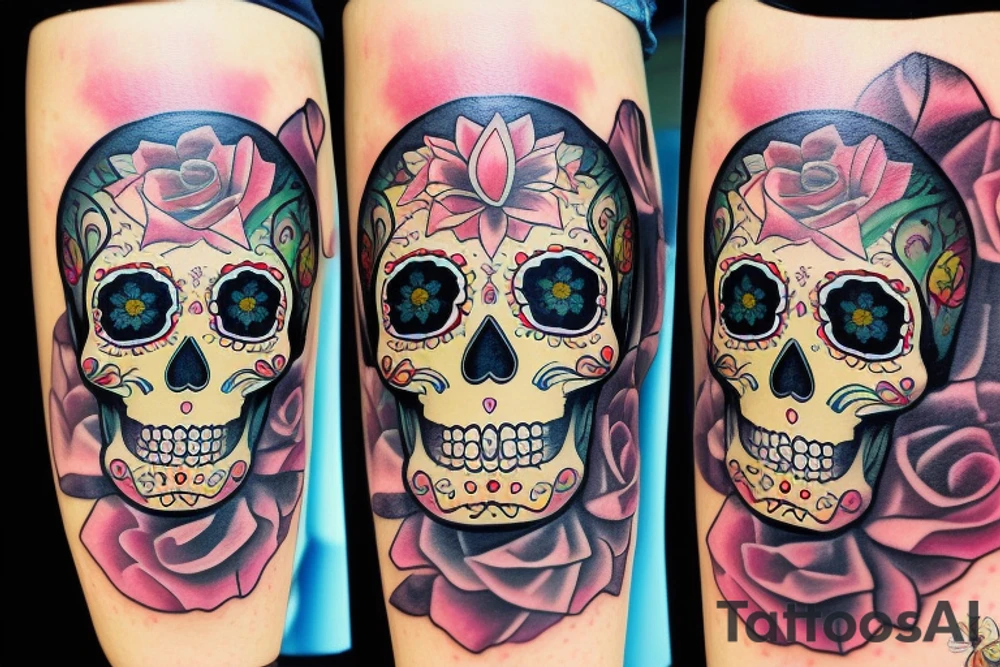 sugar skull tattoo idea