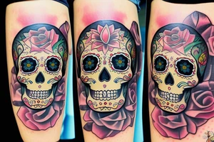 sugar skull tattoo idea