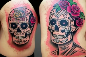 sugar skull tattoo idea