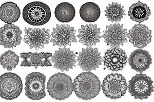 Mandala mushrooms tattoo idea