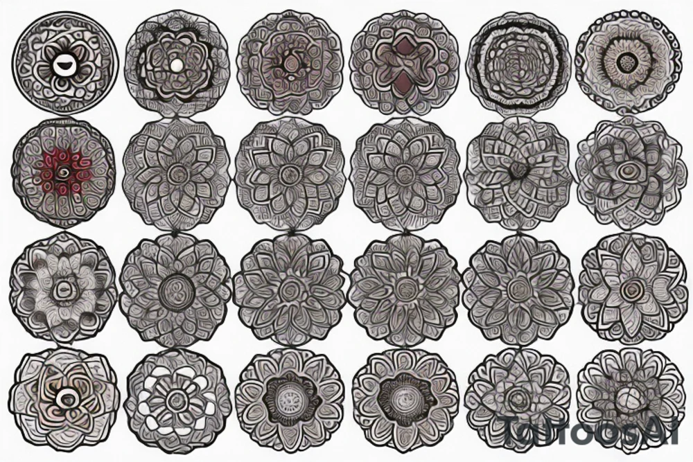 Mandala mushrooms tattoo idea