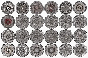 Mandala mushrooms tattoo idea