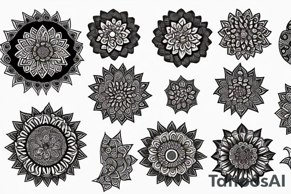 Mandala mushrooms tattoo idea