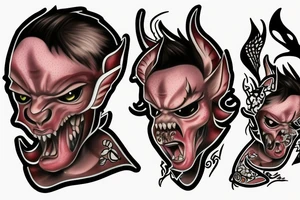 An imp tattoo idea